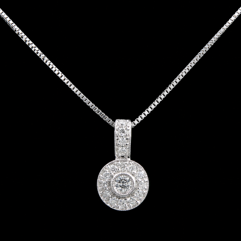 .24ct. T.W. Diamond Estate Necklace 18K White Gold - J44007