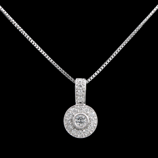 .24ct. T.W. Diamond Estate Necklace 18K White Gold - J44007