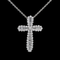 1.25ct. T.W. Diamond Estate Cross Necklace 18K White Gold - J44011