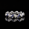 Hidalgo .33ct. T.W. Diamond & Enamel Estate Wedding - Eternity Band 18KWG - J44021