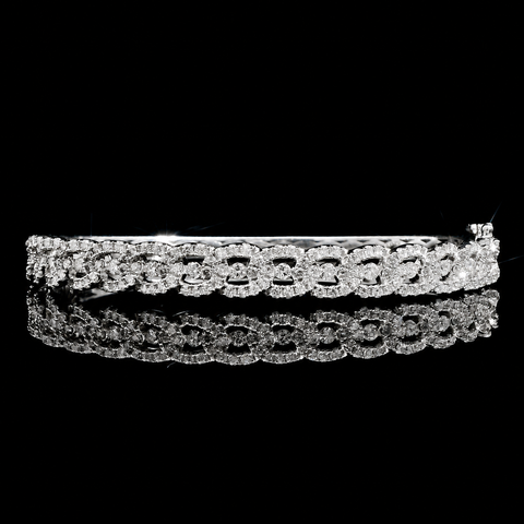 2.00ct. T.W. Diamond Estate Bangle Bracelet White Gold - J44027