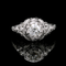 Art Deco .50ct. Diamond Antique Engagement - Fashion Ring White Gold - J44033