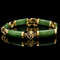 Nephrite Jade Vintage Bracelet Yellow Gold - J44040