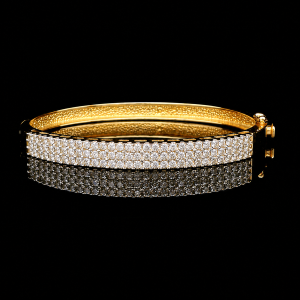 2.00ct. T.W. Diamond Bangle Estate Bracelet Yellow Gold - J44041
