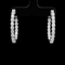 3.50ct. T.W. Diamond Estate Hoop Earrings White Gold - J44051
