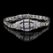 Art Deco 2.33ct. T.W. Diamond & Sapphire Antique Bracelet Platinum - J44053