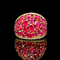 3.50ct. T.W. Ruby & Diamond Estate Wedding - Fashion Ring Yellow Gold - J44056