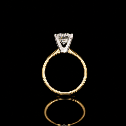 1.40ct. Diamond Estate Engagement - Fashion Ring IGI Cert Yellow Gold & Platinum - J44057