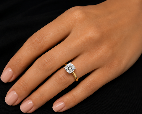 1.40ct. Diamond Estate Engagement - Fashion Ring IGI Cert Yellow Gold & Platinum - J44057