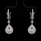 1.50ct. T.W. Diamond Estate Dangle Earrings White Gold - J44059