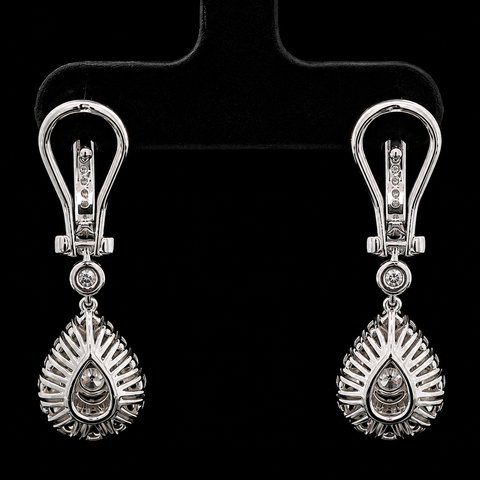 1.50ct. T.W. Diamond Estate Dangle Earrings White Gold - J44059