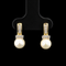 6.5mm Cultured Pearl & Diamond Estate Earrings Yellow Gold - J44061