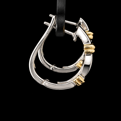 1.00ct. T.W. Diamond Estate Hoop Earrings White & Yellow Gold - J44066