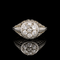 .50ct. T.W. Diamond Antique Engagement - Fashion Ring 18K White Gold - J44079