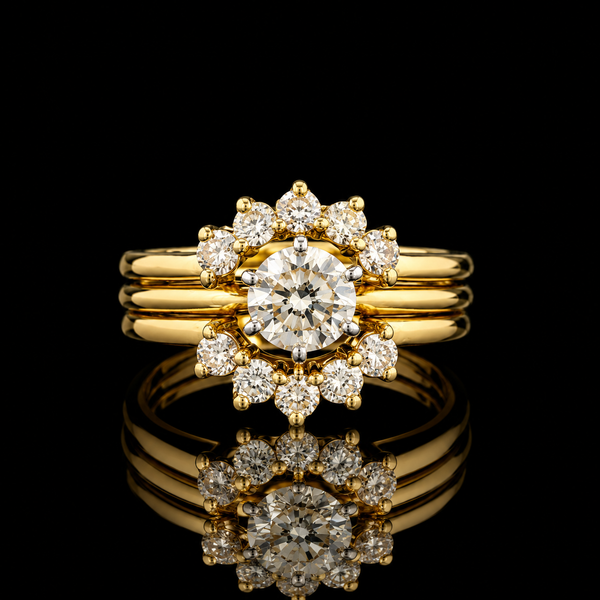 .50ct. Diamond Estate Wedding Set Yellow Gold - J44081