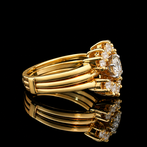 .50ct. Diamond Estate Wedding Set Yellow Gold - J44081