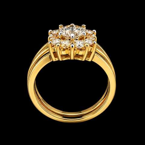 .50ct. Diamond Estate Wedding Set Yellow Gold - J44081
