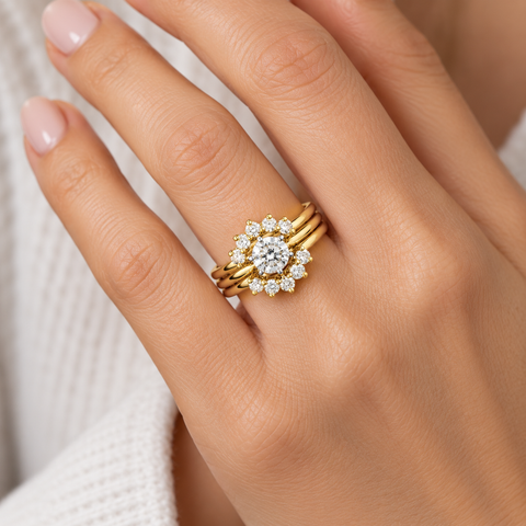 .50ct. Diamond Estate Wedding Set Yellow Gold - J44081
