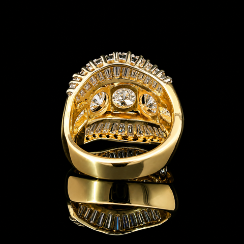 6.12ct. T.W. Diamond Estate Wedding - Fashion Ring Yellow & White Gold - J44083C