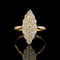 1.00ct. T.W. Diamond Edwardian Navette Fashion Ring 18K Yellow Gold & Platinum - J44090
