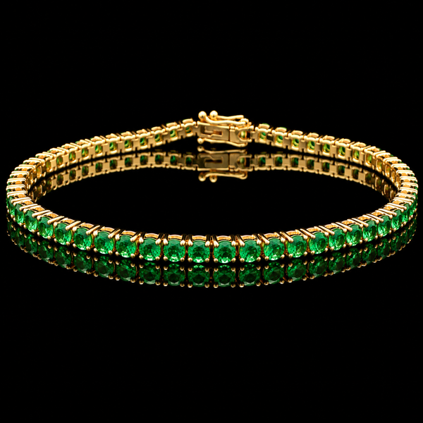 3.00ct. T.W. Tsavorite Garnet Estate Bracelet Yellow Gold - Michael Moore - J44112