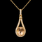 1.85ct. Morganite & .50ct. T.W. Diamond Estate Necklace Rose Gold - J44113