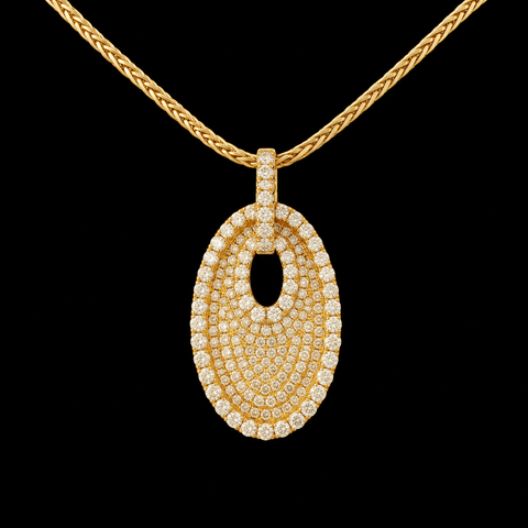 .50ct. T.W. Diamond Estate Necklace Yellow Gold - J44117