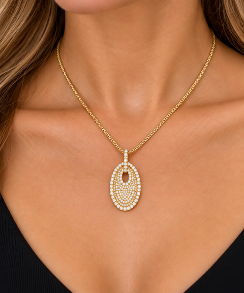 .50ct. T.W. Diamond Estate Necklace Yellow Gold - J44117