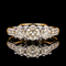 .74ct. T.W. Diamond Vintage Engagement - Fashion Ring Yellow & White Gold - J44080