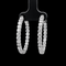 6.00ct. T.W. Inside-Outside Diamond Hoop Estate Earrings White Gold - J43253