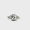 Art Deco, Antique, Vintage, Engagement Ring, Wedding Ring, Diamond, 18K White Gold