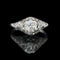 Art Deco .63ct. Diamond & Platinum Antique Engagement - Fashion Ring- J34912