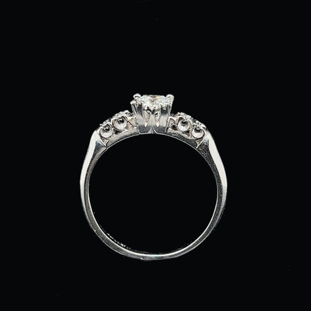 Art Deco .51ct. Diamond & Platinum Antique Engagement Ring - J35590
