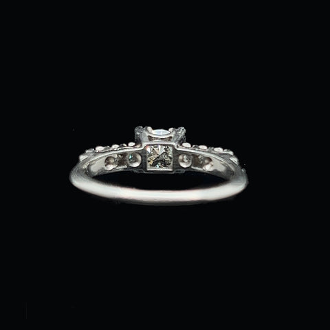 Art Deco .60ct. Diamond & Platinum Antique Engagement Ring - J35595