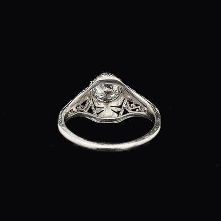 Edwardian, Antique, Vintage, Engagement Ring, Platinum, Diamond