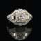 Art Deco .50ct. Diamond & Sapphire Antique Engagement - Fashion Ring 18K White Gold - J37510