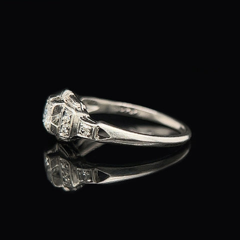 Art Deco .25ct. Diamond Antique Engagement - Fashion Ring Platinum - J37511