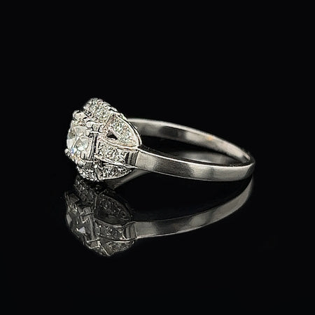 Art Deco .50ct. Diamond Antique Engagement - Fashion Ring Platinum - J37523