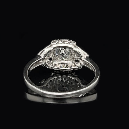 Art Deco .50ct. Diamond Antique Engagement - Fashion Ring Platinum - J37523