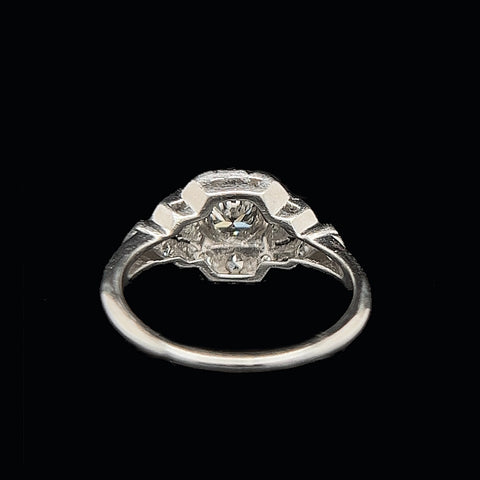 Art Deco .33ct. Diamond Antique Engagement Ring Platinum - J37539