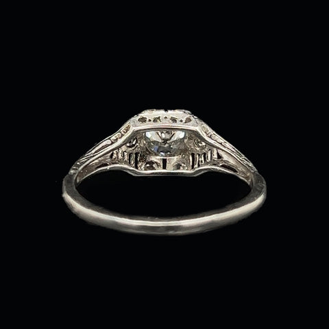 Art Deco .55ct. Diamond Antique Engagement - Fashion Ring Platinum - J37720