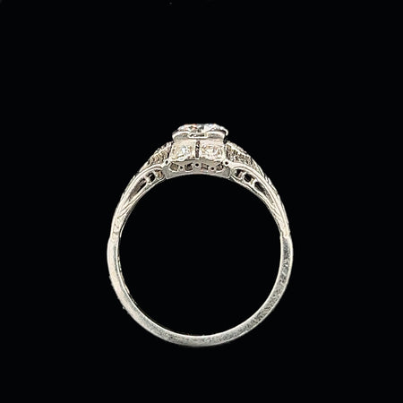 Art Deco .55ct. Diamond Antique Engagement - Fashion Ring Platinum - J37720