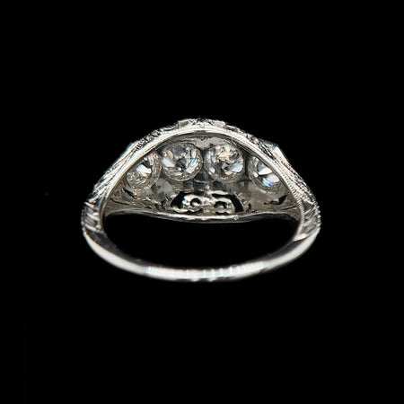 Art Deco 1.00ct. T.W. Diamond Antique Wedding - Fashion Ring Platinum - J39058