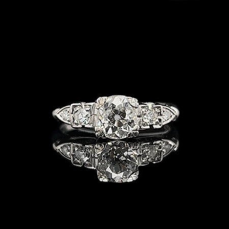 Art Deco, Antique, Vintage, Engagement Ring, Wedding Ring, Diamond, Platinum, Conflict Free Diamond