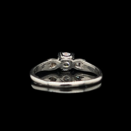 Art Deco .50ct. Diamond Antique Engagement Ring Platinum - J40099