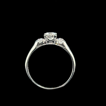 Art Deco .50ct. Diamond Antique Engagement Ring Platinum - J40099