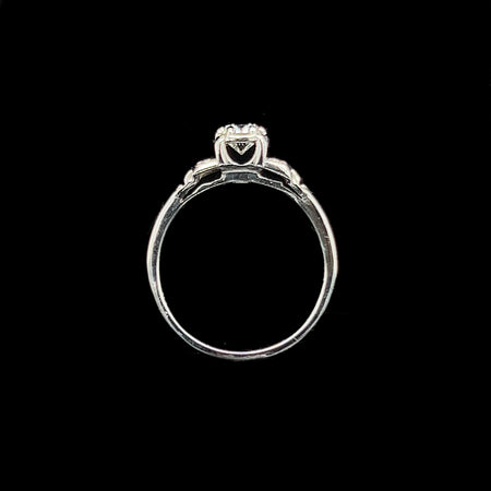 Art Deco .50ct. Diamond Antique Engagement - Fashion Ring 18K White Gold Jabel - J40103