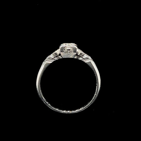 Art Deco .40ct. Diamond Antique Engagement - Fashion Ring Platinum - J40106
