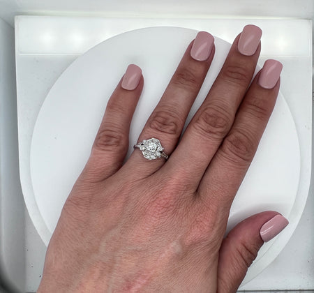 Vintage, Antique, Engagement Ring, Wedding Ring, Diamond, 14K White Gold 