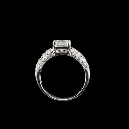 Estate, Engagement Ring, Wedding Ring, Diamond, Radiant Cut, Platinum 